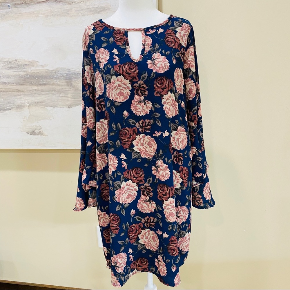 Blue Rain Navy Floral Dress!
